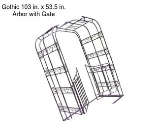 Gothic 103 in. x 53.5 in. Arbor with Gate