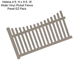 Helena 4 ft. H x 8 ft. W Khaki Vinyl Picket Fence Panel EZ Pack