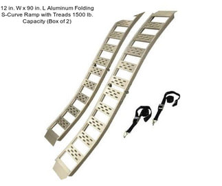 12 in. W x 90 in. L Aluminum Folding S-Curve Ramp with Treads 1500 lb. Capacity (Box of 2)