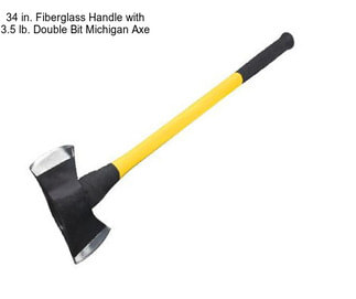 34 in. Fiberglass Handle with 3.5 lb. Double Bit Michigan Axe