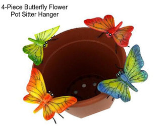 4-Piece Butterfly Flower Pot Sitter Hanger