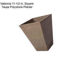 Valencia 11-1/2 in. Square Taupe Polystone Planter