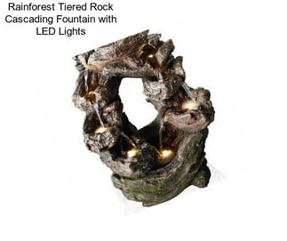 Rainforest Tiered Rock Cascading Fountain with LED Lights