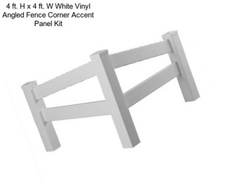 4 ft. H x 4 ft. W White Vinyl Angled Fence Corner Accent Panel Kit