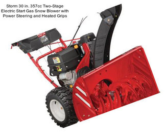 Storm 30 in. 357cc Two-Stage Electric Start Gas Snow Blower with Power Steering and Heated Grips