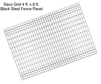 Deco Grid 4 ft. x 6 ft. Black Steel Fence Panel