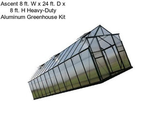 Ascent 8 ft. W x 24 ft. D x 8 ft. H Heavy-Duty Aluminum Greenhouse Kit