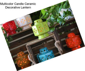 Multicolor Candle Ceramic Decorative Lantern