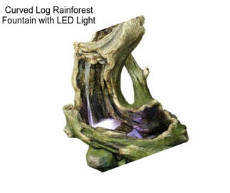 Curved Log Rainforest Fountain with LED Light