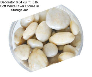 Decorator 0.04 cu. ft. 5 lb. Soft White River Stones in Storage Jar