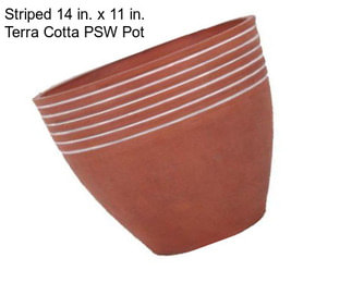 Striped 14 in. x 11 in. Terra Cotta PSW Pot