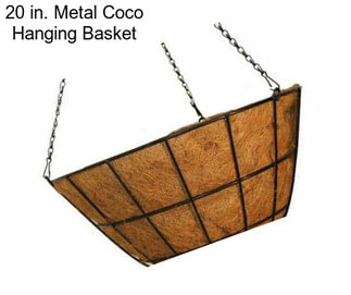 20 in. Metal Coco Hanging Basket