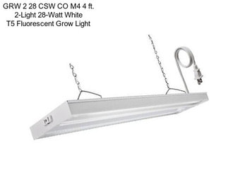 GRW 2 28 CSW CO M4 4 ft. 2-Light 28-Watt White T5 Fluorescent Grow Light