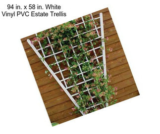 94 in. x 58 in. White Vinyl PVC Estate Trellis