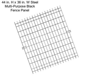 44 in. H x 36 in. W Steel Multi-Purpose Black Fence Panel