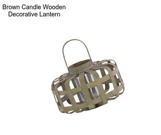 Brown Candle Wooden Decorative Lantern