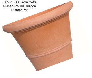 31.5 in. Dia Terra Cotta Plastic Round Cuenca Planter Pot