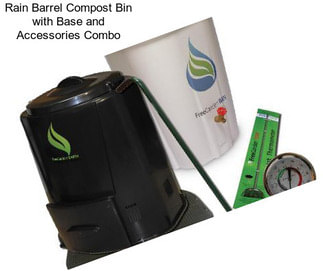 Rain Barrel Compost Bin with Base and Accessories Combo