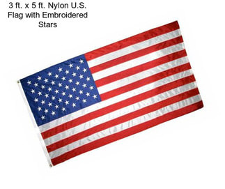 3 ft. x 5 ft. Nylon U.S. Flag with Embroidered Stars