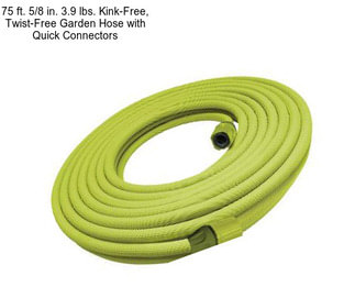 75 ft. 5/8 in. 3.9 lbs. Kink-Free, Twist-Free Garden Hose with Quick Connectors
