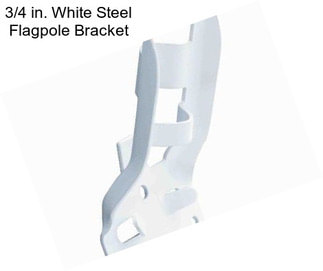 3/4 in. White Steel Flagpole Bracket