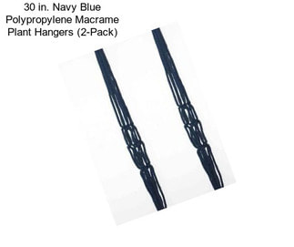 30 in. Navy Blue Polypropylene Macrame Plant Hangers (2-Pack)