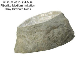 33 in. x 28 in. x 4.5 in. Fiberlite Medium Imitation Gray Birdbath Rock