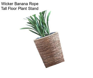 Wicker Banana Rope Tall Floor Plant Stand