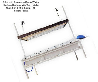 2 ft. x 4 ft. Complete Deep Water Culture System with Tray, Light Stand and T5 8 Lamp 4 ft. Fluorescent