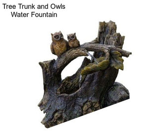 Tree Trunk and Owls Water Fountain