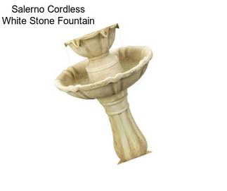 Salerno Cordless White Stone Fountain