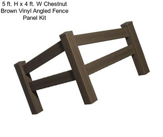 5 ft. H x 4 ft. W Chestnut Brown Vinyl Angled Fence Panel Kit