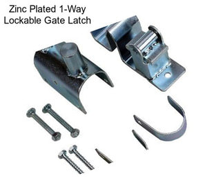 Zinc Plated 1-Way Lockable Gate Latch