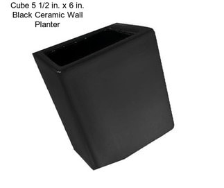 Cube 5 1/2 in. x 6 in. Black Ceramic Wall Planter