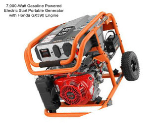 7,000-Watt Gasoline Powered Electric Start Portable Generator with Honda GX390 Engine