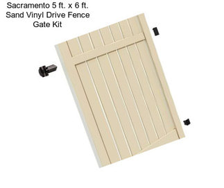 Sacramento 5 ft. x 6 ft. Sand Vinyl Drive Fence Gate Kit