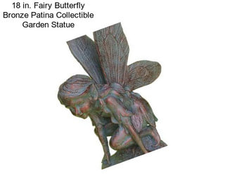 18 in. Fairy Butterfly Bronze Patina Collectible Garden Statue