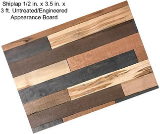 Shiplap 1/2 in. x 3.5 in. x 3 ft. Untreated/Engineered Appearance Board