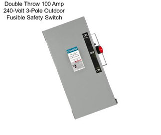 Double Throw 100 Amp 240-Volt 3-Pole Outdoor Fusible Safety Switch