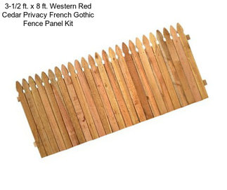 3-1/2 ft. x 8 ft. Western Red Cedar Privacy French Gothic Fence Panel Kit