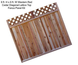 6 ft. H x 6 ft. W Western Red Cedar Diagonal Lattice Top Fence Panel Kit