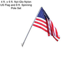 4 ft. x 6 ft. Nyl-Glo Nylon US Flag and 8 ft. Spinning Pole Set