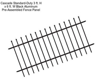 Cascade Standard-Duty 3 ft. H x 6 ft. W Black Aluminum Pre-Assembled Fence Panel