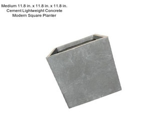 Medium 11.8 in. x 11.8 in. x 11.8 in. Cement Lightweight Concrete Modern Square Planter