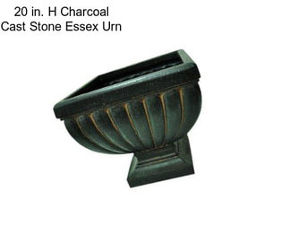 20 in. H Charcoal Cast Stone Essex Urn