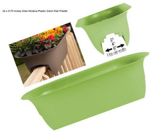 24 x 8.75 Honey Dew Modica Plastic Deck Rail Planter