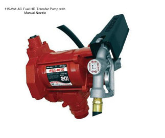 115-Volt AC Fuel HD Transfer Pump with Manual Nozzle