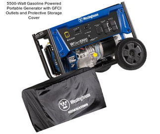 5500-Watt Gasoline Powered Portable Generator with GFCI Outlets and Protective Storage Cover