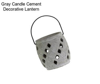Gray Candle Cement Decorative Lantern