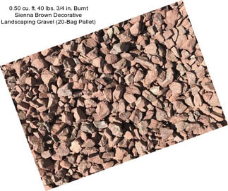 0.50 cu. ft. 40 lbs. 3/4 in. Burnt Sienna Brown Decorative Landscaping Gravel (20-Bag Pallet)